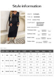V-Neck Long Sleeved Knitted Dress