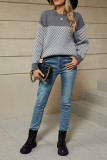 Striped Long Sleeved Knitted Sweater