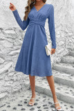 High Waist Slimming Long Sleeved Dress