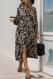 Long Sleeved Cardigan Printed Dress