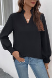 Long Sleeved Pullover Solid Color Shirt