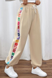 Loose Colored Striped Patchwork Sweatpants