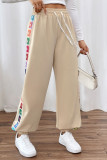 Loose Colored Striped Patchwork Sweatpants