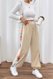 Loose Colored Striped Patchwork Sweatpants