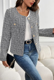 Checkered Cardigan Small Fragrant Style Jacket