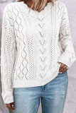 Hollow V-Neck Versatile Knitted Sweater