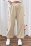 Loose Colored Striped Patchwork Sweatpants