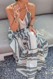 V-Neck Loose Sleeveless Dress