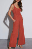Solid Color Fashionable Camisole Jumpsuit