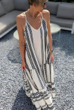 V-Neck Loose Sleeveless Dress