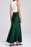 Satin Slim Fit Slimming High Waist Skirt