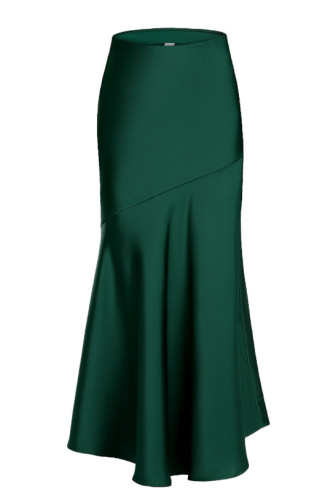 Satin Slim Fit Slimming High Waist Skirt