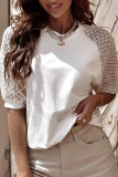 Round Neck Loose Mesh Short Sleeved T-Shirt
