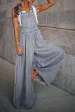 Pocket Sleeveless Denim Overalls Jumpsuit