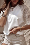 Round Neck Loose Mesh Short Sleeved T-Shirt