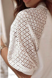 Round Neck Loose Mesh Short Sleeved T-Shirt