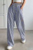 Striped Casual Pants Straight Leg Pants