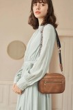 Quilted Faux Leather Crossbody Bag