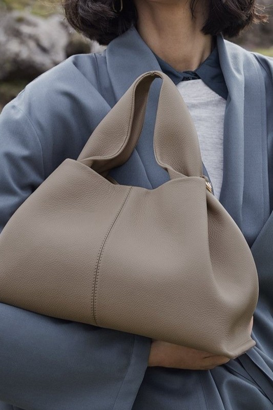 Cloud Pouch Bag Dumpling Clutch Purse Handbag Leather Cloud Handbag