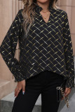Checkered Printed Long Sleeved Shirt