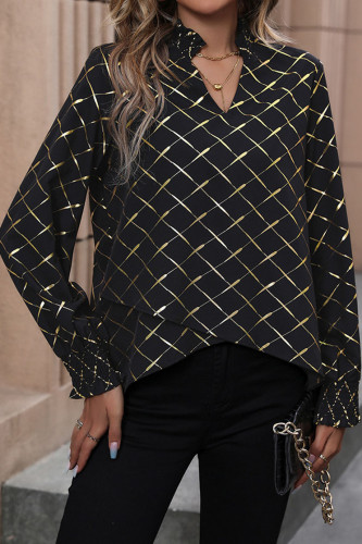 Checkered Printed Long Sleeved Shirt