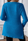 Solid Color Square Neck Long Sleeved Shirt
