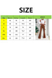 Solid Color High Waisted Corduroy Flared Pants