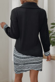 Long  Zipper Irregular Hoodie Dress