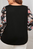 Large Size Printed Round Neck Shirt