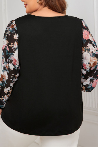 Large Size Printed Round Neck Shirt