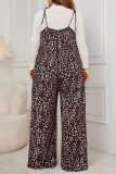 Large Size Leopard Print Jumpsuit Overalls