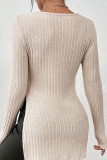 Lace Slit T-Shirt Knitted Long Sleeve Sweater
