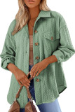 Solid Color Lapel Long Sleeved Loose Jacket
