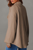 Solid Color Lapel Long Sleeved Loose Jacket