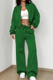 Zip Up Long Sleeve Top and Pants Set
