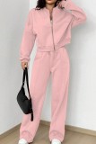 Zip Up Long Sleeve Top and Pants Set