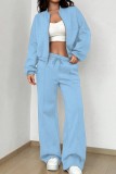 Zip Up Long Sleeve Top and Pants Set