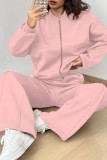 Zip Up Long Sleeve Top and Pants Set