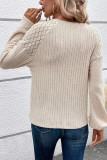 Lace Knitted Round Neck T-Shirt