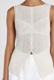 Button Up Sleeveless Knitted Tank Tops