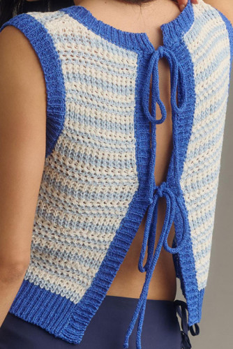 Round Neck Loose Sleeveless Vest Sweater