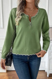 Round Neck Casual Pullover Knitted Sweater