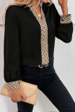 Printed V-Neck Long Sleeved Shirt