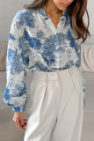 Stand Collar Long Sleeved Loose Shirt