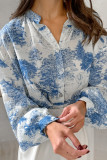 Stand Collar Long Sleeved Loose Shirt