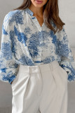 Stand Collar Long Sleeved Loose Shirt