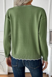 Round Neck Casual Pullover Knitted Sweater