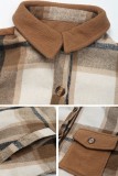 Plaid Patchwork Long Sleeve Jacket