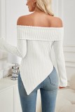 Off Shoulder Slim Split Top