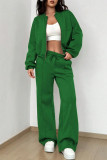 Cardigan Zipper Slim Fit Elastic Two-Piece Set